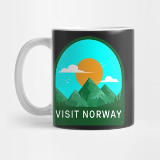 Visit Norway Sticker, for Norway lovers, Travel Mug